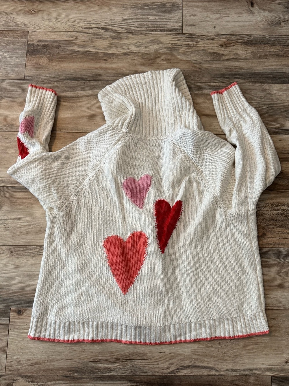 Maeve Heart Cardigan Sweater 3X Anthropologie Cream with hearts - Picture 13 of 13